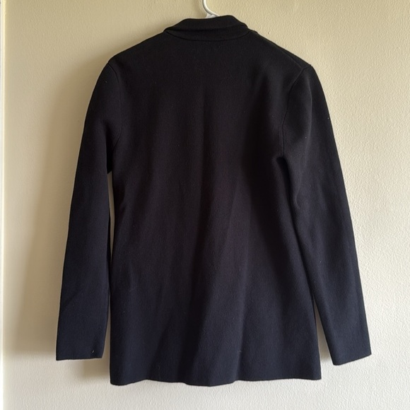 J. Crew Black Cotton Sweater Blazer Two Button - Picture 3 of 8
